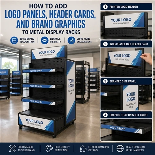 How to Add Logo Panels, Header Cards, and Brand Graphics to Metal Display Racks
