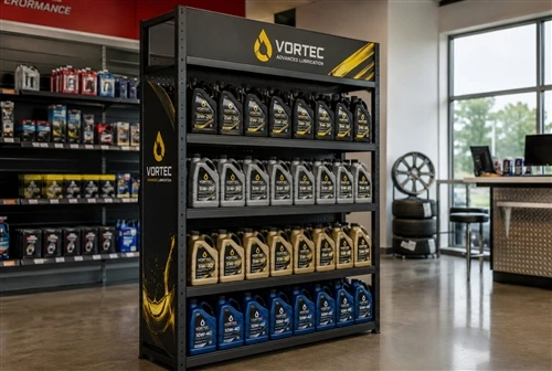 Custom Motor Oil Display Racks: Load Capacity, Shelf Design, and Branding